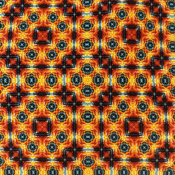 LuLaRoe Women’s Julia Dress/Size: Large/Red-Orange-Black 'Firey' Geometric (NWT) - Picture 5 of 10